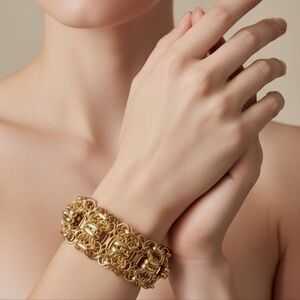 Sterling silver OT Turkey gold vermeil link bracelet fine jewelry wedding gift